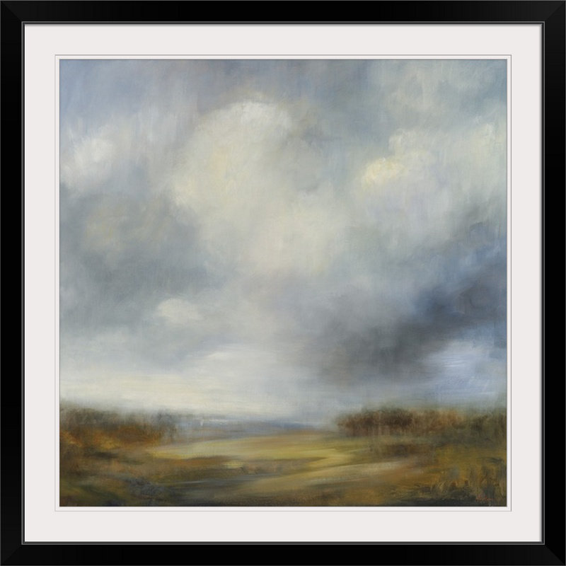 «Anjonette Blue Light» par Simon Addyman, reproduction d'art, H 38 po x l 38 po x P 1 po, Cadre noir