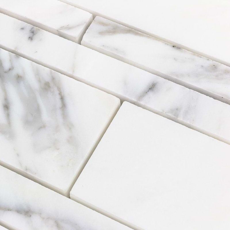 Calacatta 12x18 Polished Tumbled Marble Mosaic Tile