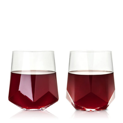Seneca Faceted Crystal Wine Glasses