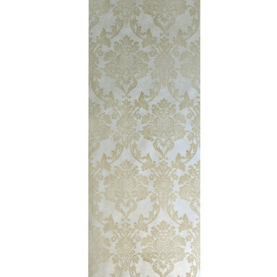 Rouleau de velours damassé beige Mezie