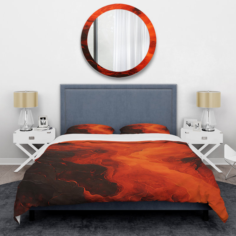 Ensemble de housse de couette Volachic Tachisme Fusion 4 - Tachisme, Housse de couette pour lit simple + 1 taie décora