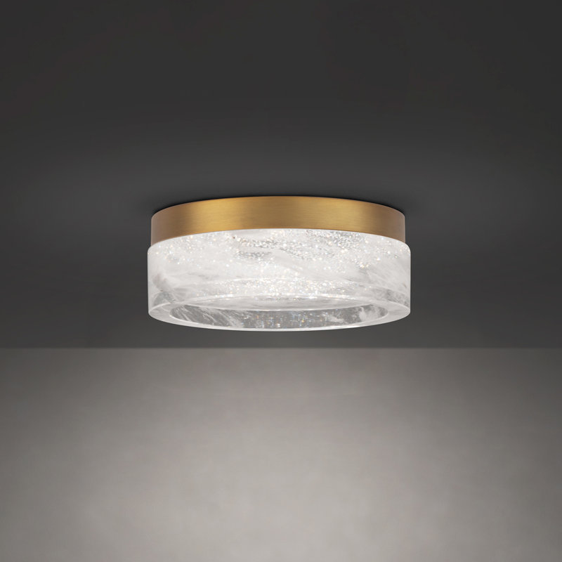 Melange 1 - Light LED Flush Mount, Aged Brass