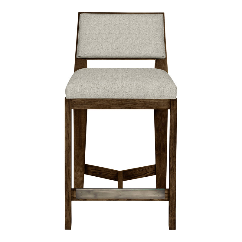 Thom Filicia Solid Wood 32.5" Bar Stool, Havana, Tuck Metal