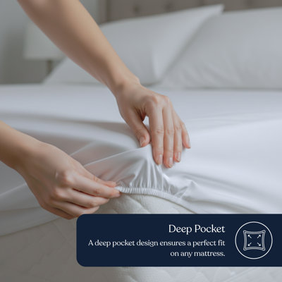 Delara GOTS Certified 100% Organic Cotton Mattress Protector, 300TC Hypoallergenic Cover, 39" x 75"