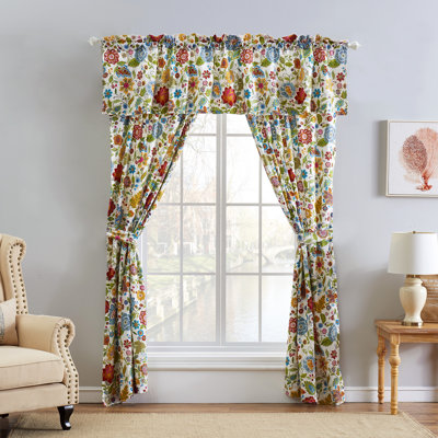 Greenland Home Fashions Astoria White Window Panel Pair 95-inch L