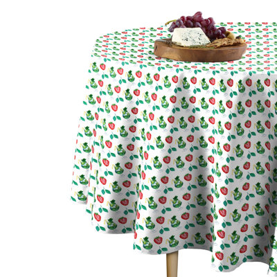 Strawberry Geometric Round Tablecloth