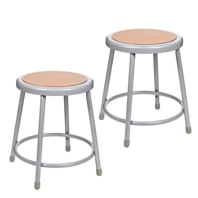 Tabouret robuste de qualité commerciale 18 po Flynn, gris