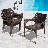 Etonnant Patio Furniture Set Wicker Dining Chairs