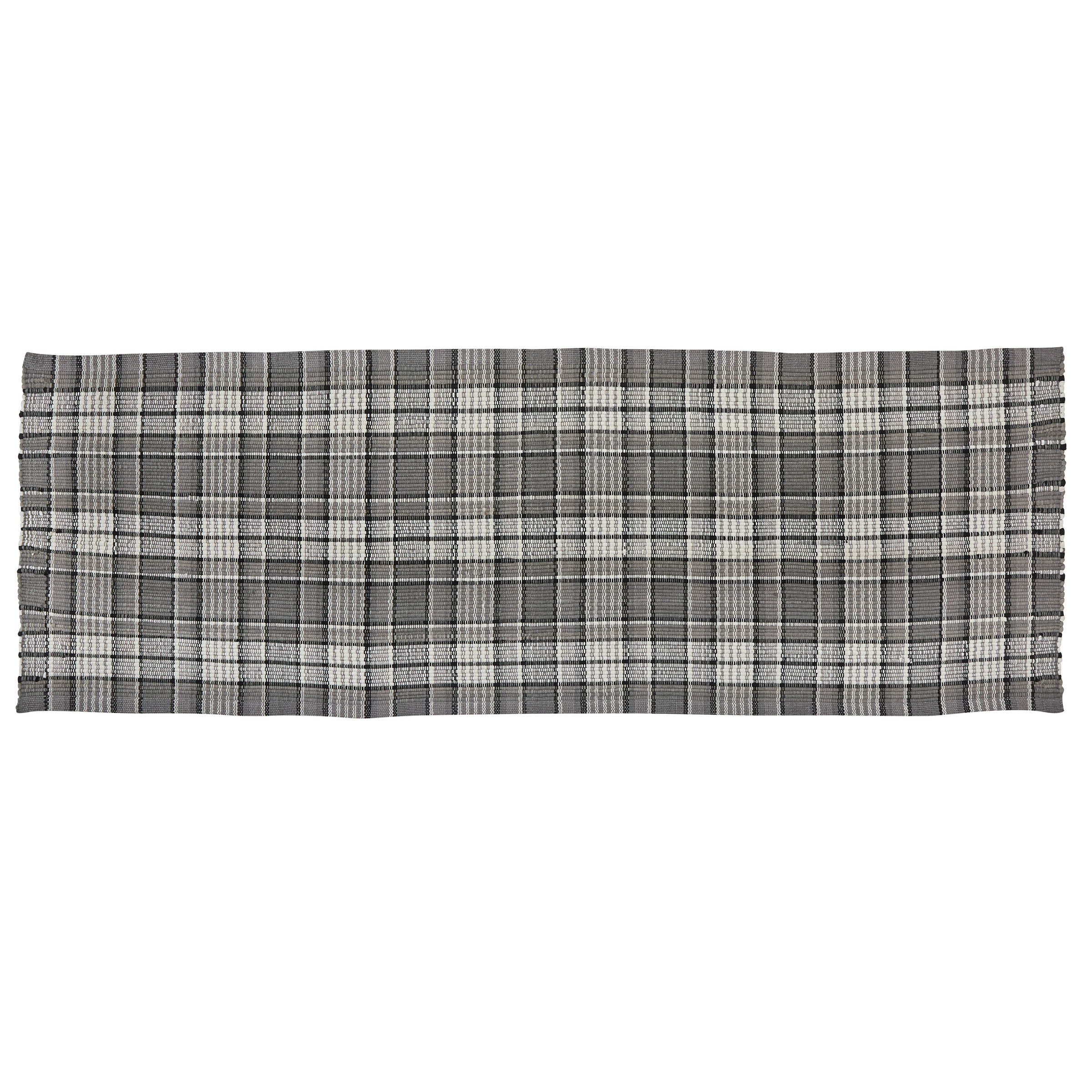 Gracie Oaks Gray Area Rag Rug Runner 2X6 | Wayfair
