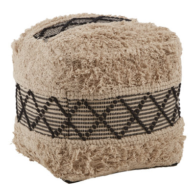 Kornegay 50cm Wide Square Geometric Pouffe Ottoman