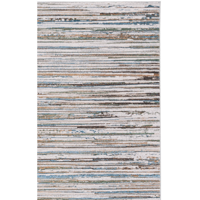 Tapis abstrait Bel Air Performance, Carré 6 pi 7 po