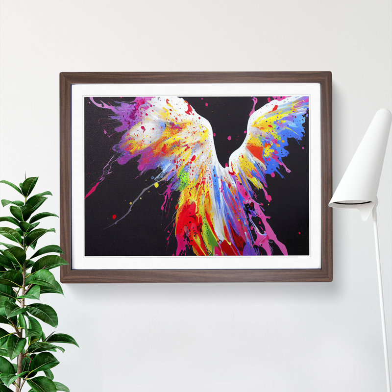 Angel Painted Vol.1 Abstract - Single Picture Frame Print, 46cm H x 64cm W, Brown