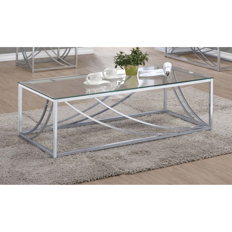 Table basse avec pieds en métal