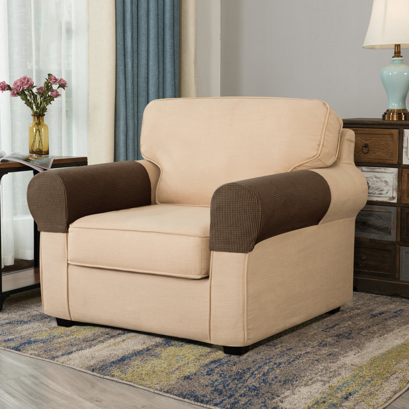 Housse pour fauteuil à coussins carrés Arainy, Café