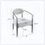 Fauteuil d'appoint rembourré de style moderne Mid-Century pour le salon