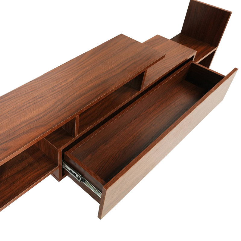 Alvaro 60.2" Floating TV Stand – 1‑Drawer Media Console with Open Shelves | Modern Wall‑Mounted Entertainment Center for 50–70" TVs