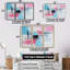 Subtil pastel rose Strokes - ensemble d'art abstrait mural-108313791-108313792