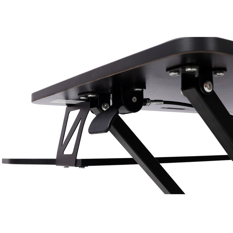 Bureau pour ordinateur portable à hauteur ajustable, station de travail assis-debout réglable avec plateau pour clavier, noir