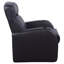 Fauteuil inclinable noir rembourré avec porte-gobelet