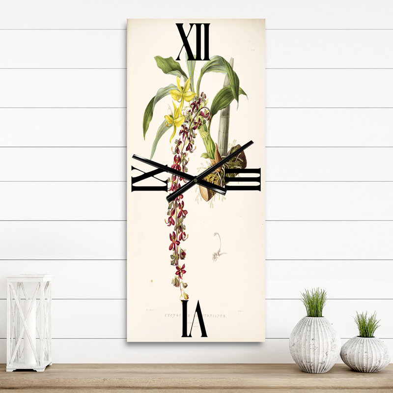 Horloge murale rétro Vintage Flower II, Petit