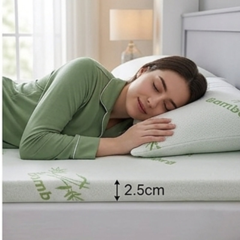 2.5cm Memory Foam Mattress Topper, Single (3')