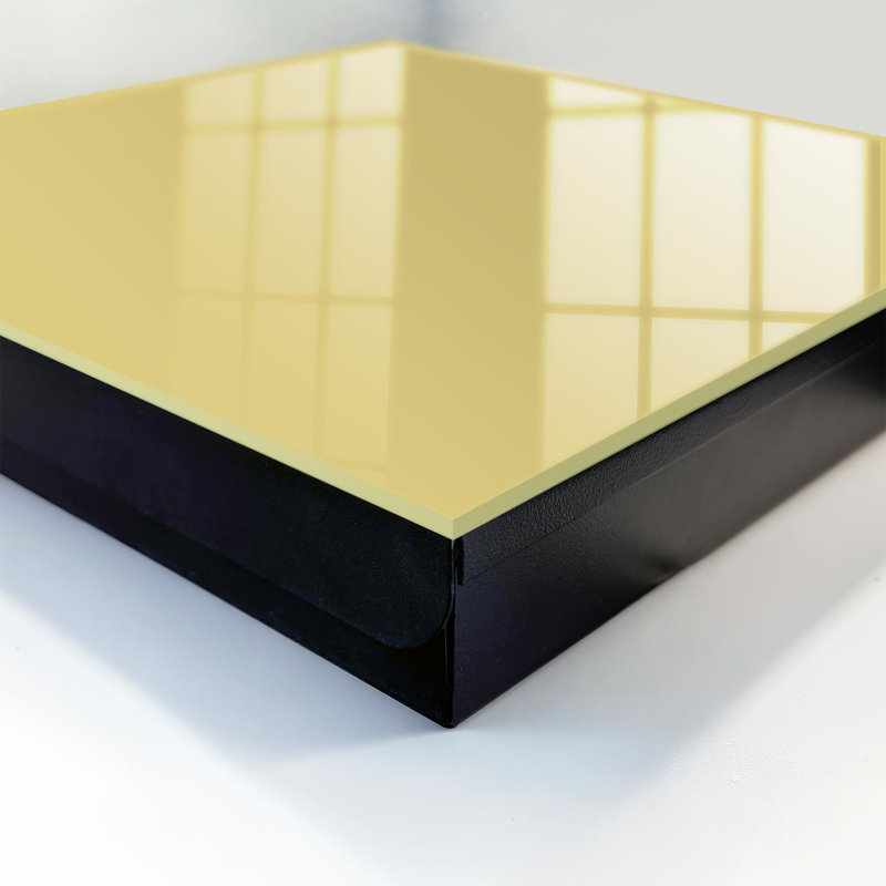 Key storage cabinet, Opens to the right, 30x30x5, Black, Pastel shades of beige relax and calm, , Black/Pastel Yellow