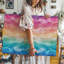 Toile «Un ciel de rêve vibrant» rempli de doux nuages tourbillonnants dans un art mural-322377134