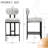 Modern Upholstered Fabric Counter Height Barstools, Set Of 2 With Thick Cushions And Black Metal Legs For Comfort And Stability-661748502
