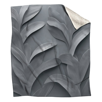 Metallic Leaf Texture Blankets