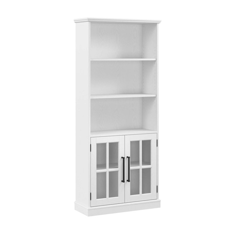 Arkyn 72" H x 31" W Standard Bookcase, White Ash