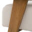  Cynthia - Causeuse moderne en tissu blanc et bois