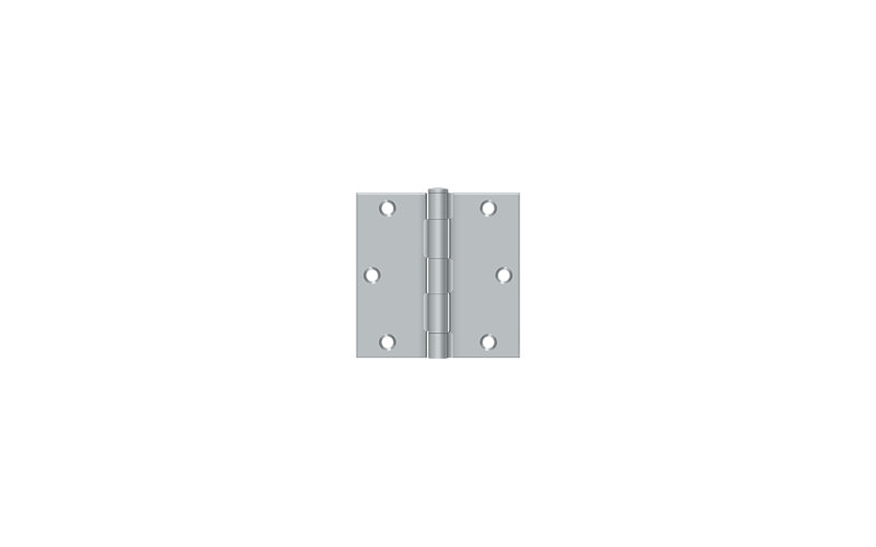 Steel Hinge, Brushed Chrome