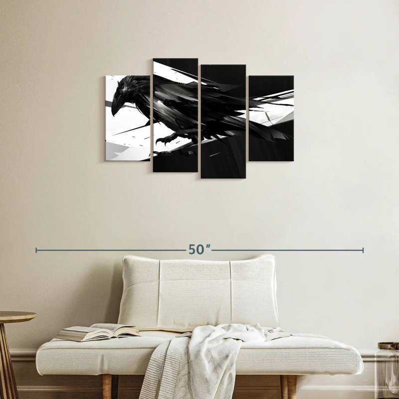 Brampt Abstract Crow, 22" H x 36" W