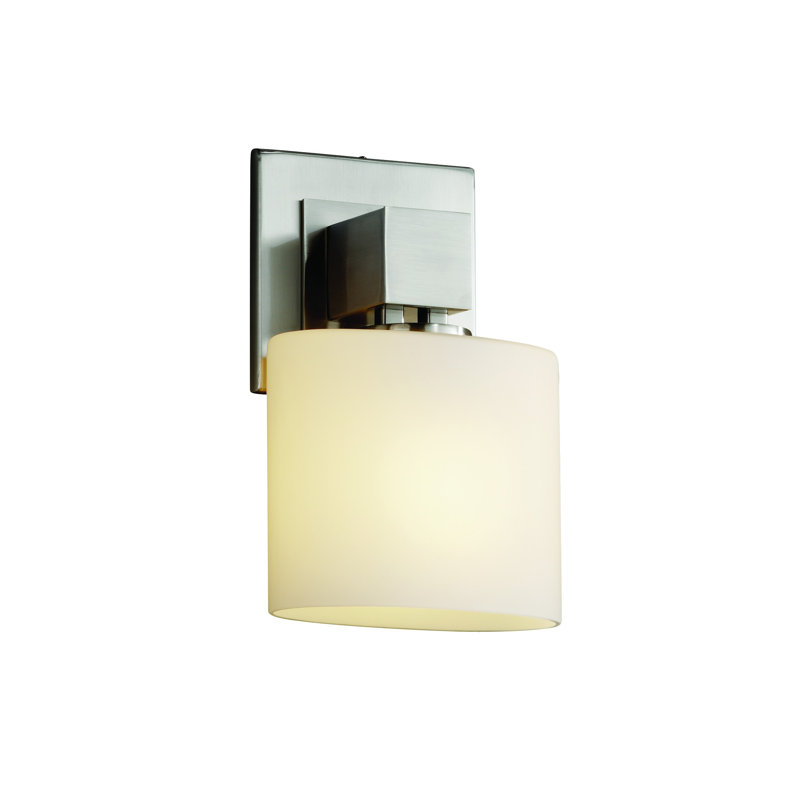 Applique murale 1 lumière fusion aero ada, Nickel brossé, Mercure