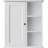 23.6" White Bathroom Wall Cabinet