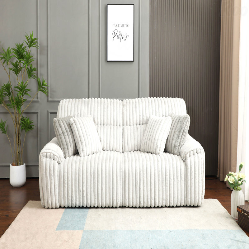 Canapé Corduroy Power Motion - Fonction couchette, port USB