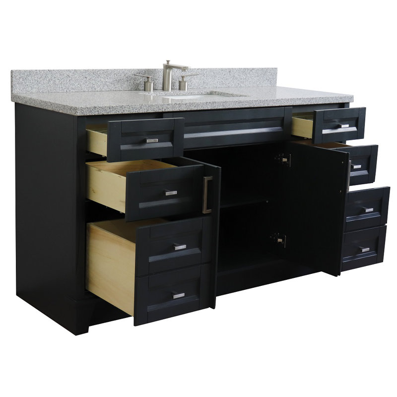 Ensemble de meuble-lavabo simple 61 po Dagh, Granite
