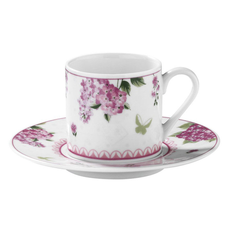 Porcelain Espresso Cup and Saucer