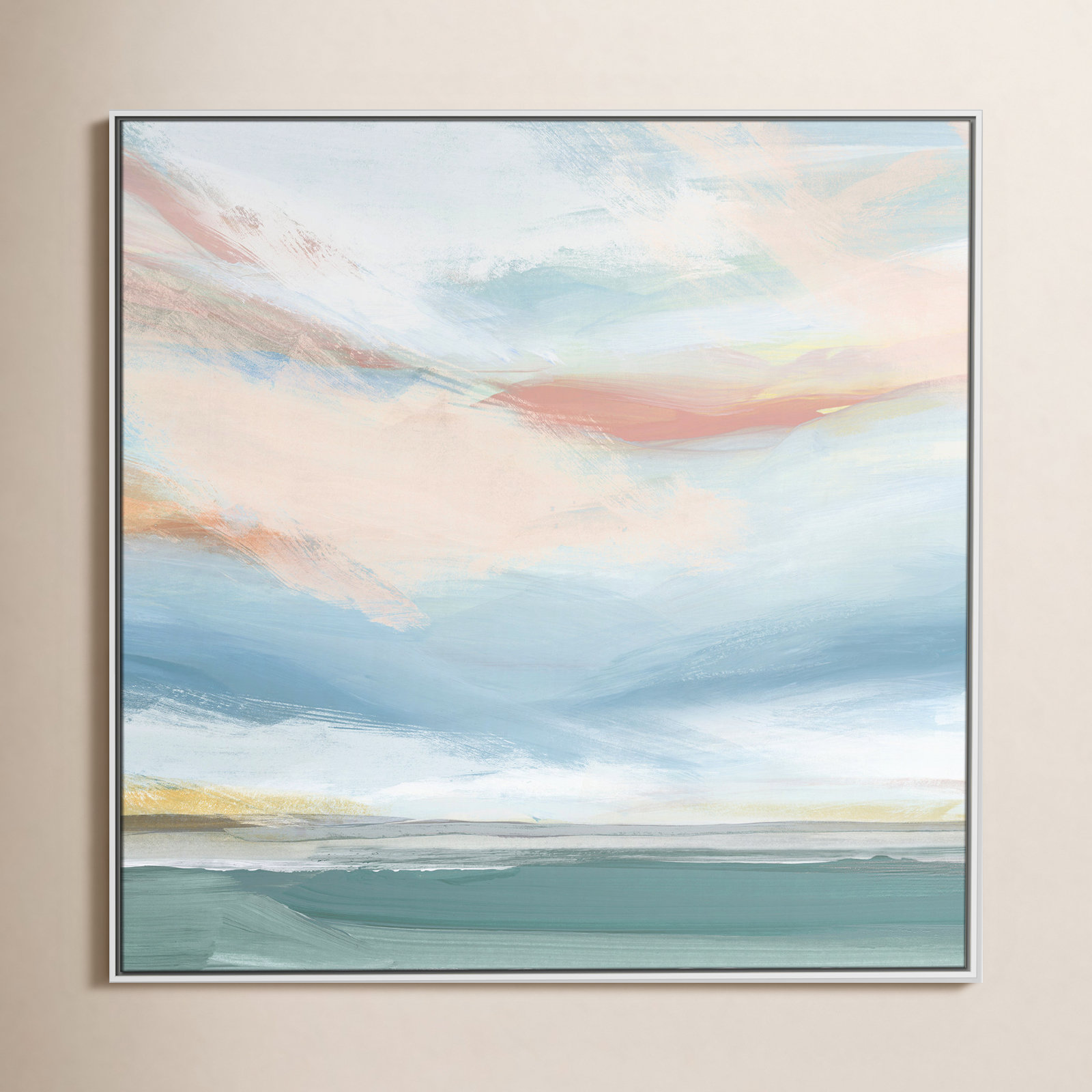 Delphi "Sweetness I" Painting by Isabelle Z, 46.5" H x 46.5" W x 2" D, White Framed Canvas