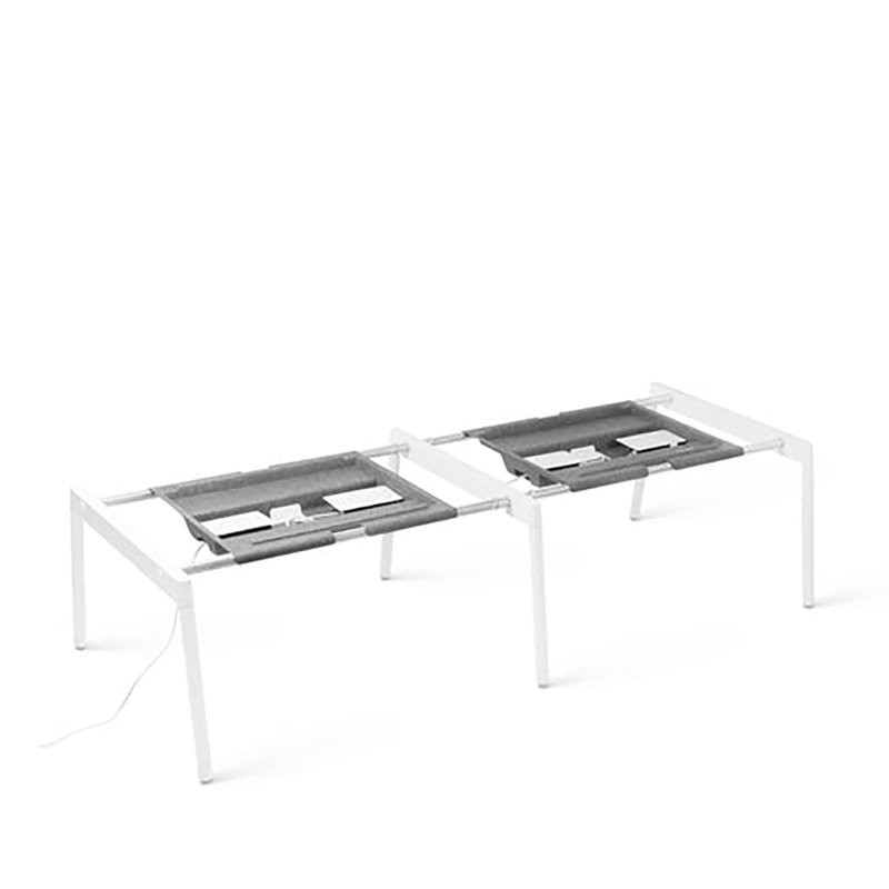 Plateau d'alimentation et bloc Series A, H 23,5 po x l 180 po x P 14,5 po, Noir, noir, noir, noir