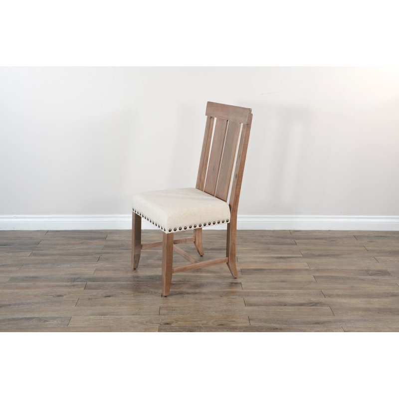 Charlise 18'' H Upholstered Mahogany Side Chair, Desert Rock