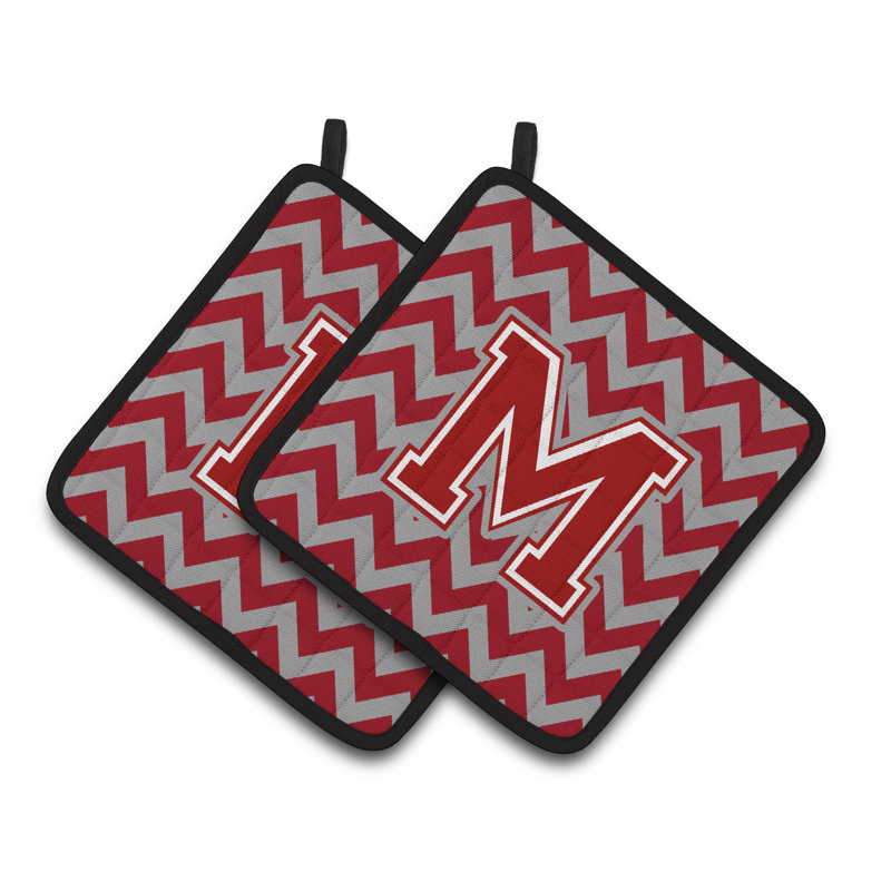 Poignée à chevrons, M, Rouge foncé / blanc