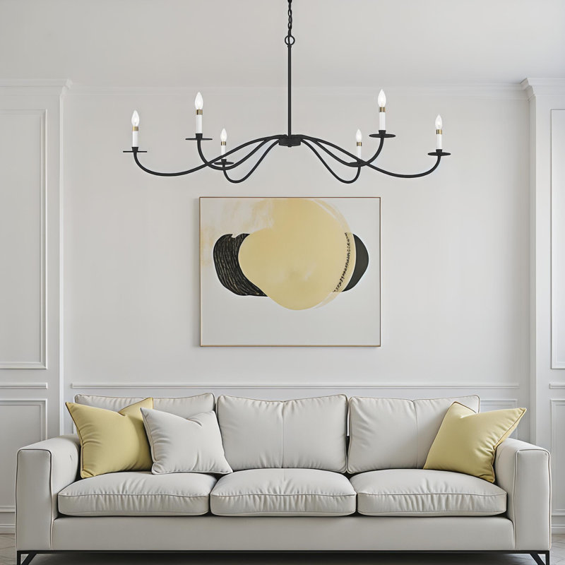 Aliaa 6-Light Metal Candle Style Chandelier