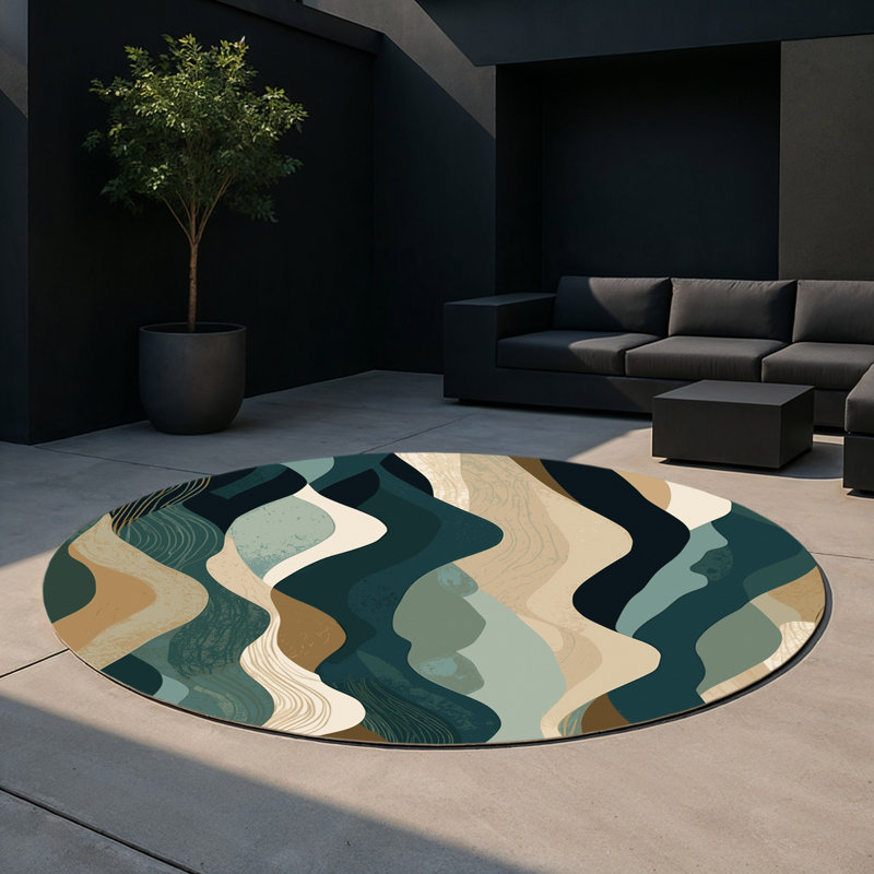 Stellar Serenity Indoor And Outdoor Area Rug, Round 5'