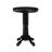 Ava 42 Inch Wood Pub Bar Table, Molded Trim, Carved Pedestal, Black-1309883628