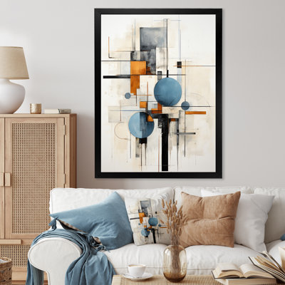 «Isabellah Beige Blue Suprematism Harmonic Intersections II», reproduction sur toile