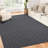 Modern Farmhouse Anti-Slip Area Rug Washable Non-Shedding Braided Print Throw Rug Foldable Low Pile Soft Indoor Accent Rug for Playroom Office Bedroom Living Room-1538670958
