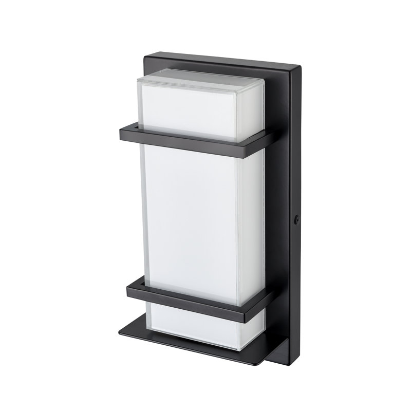 Krishanna Integrated LED Outdoor Wall Sconce, 11" H x 6" W x 3.4" D