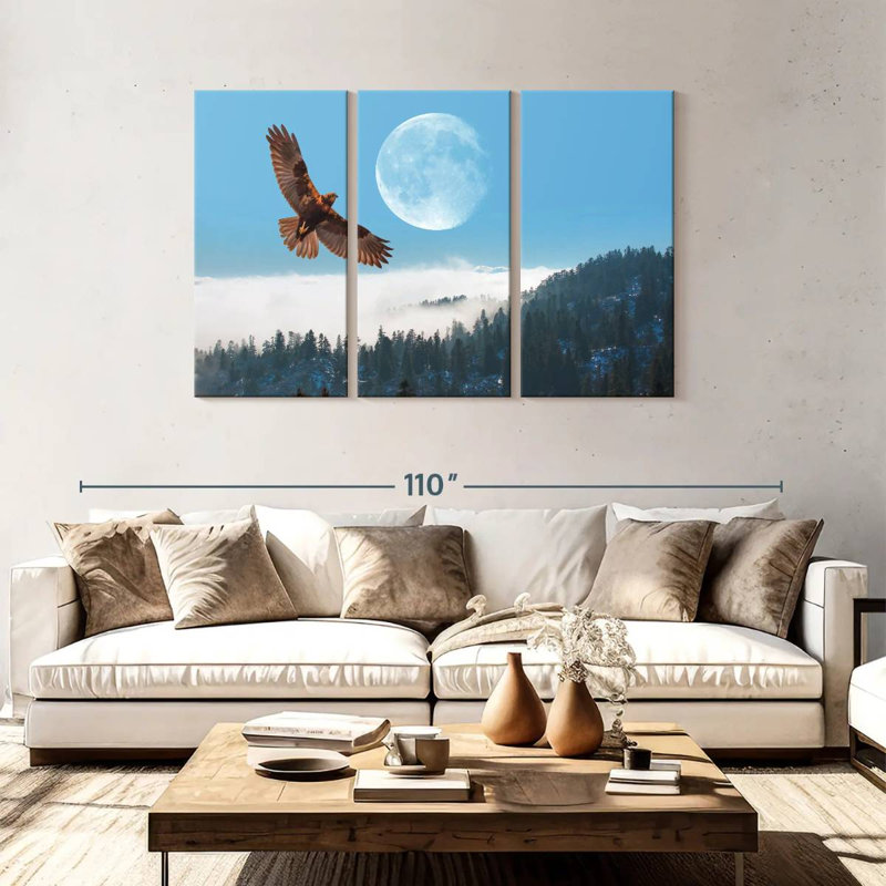 Eagle Over Fogy Mountains, 48" H x 74" W