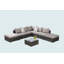 Canapé modulaire d'extérieur pour patio 8 pièces, ensembles de conversation en osier avec coussins lavables et table basse en verre-2105290408